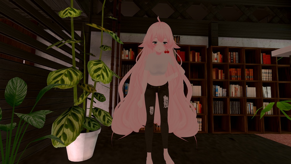 【VRC向け_薄荷対応】CROP TOP & JEANS