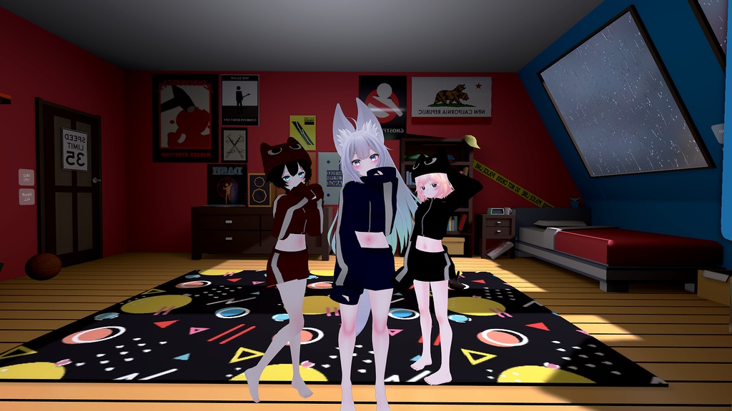 【VRC向け_Tien,ウルフェリア,薄荷,Grus 対応】トレーニングウェア