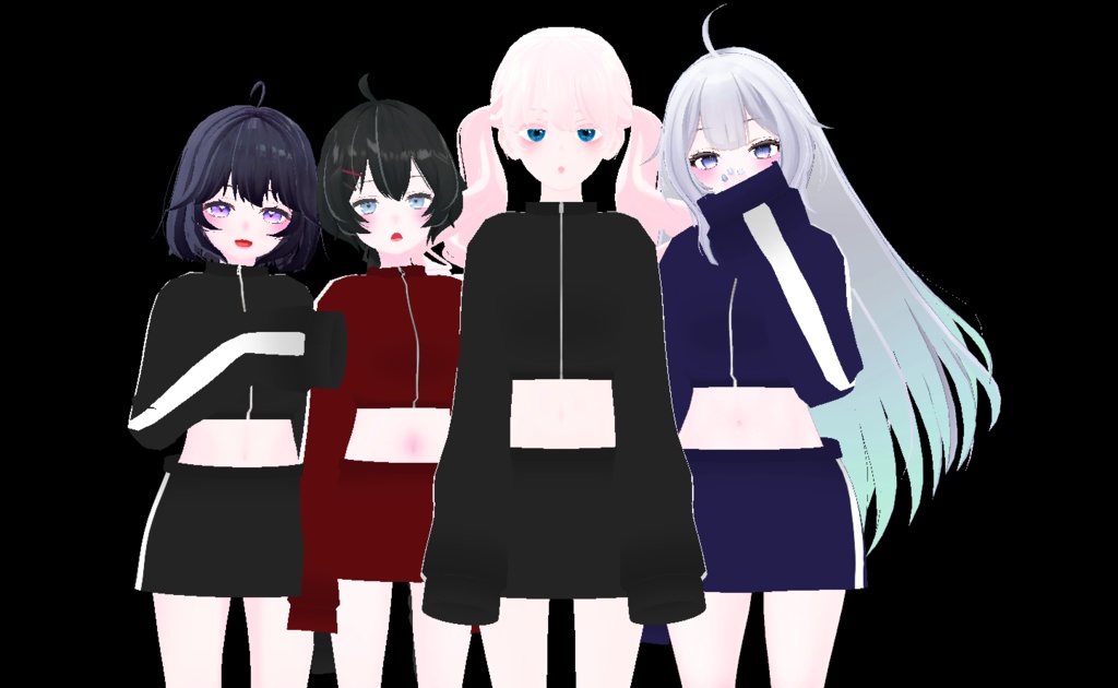 【VRC向け_Tien,ウルフェリア,薄荷,Grus 対応】トレーニングウェア