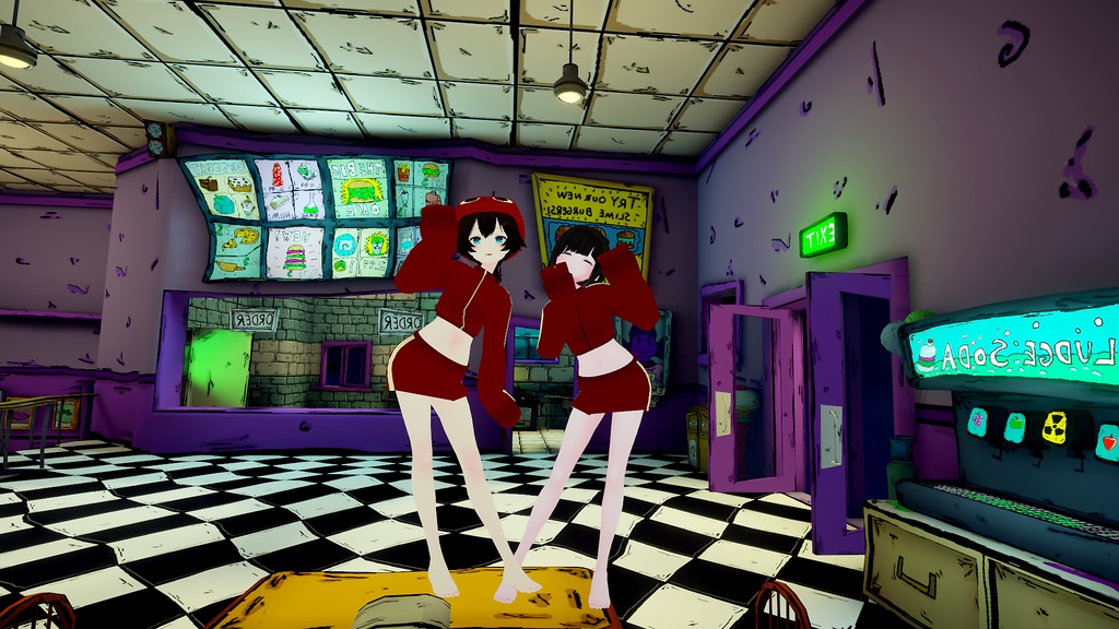 【VRC向け_Tien,ウルフェリア,薄荷,Grus 対応】トレーニングウェア