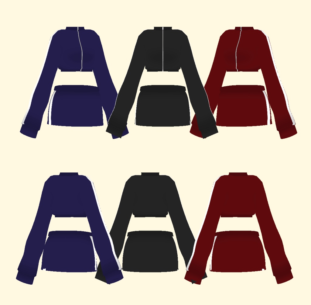 【VRC向け_Tien,ウルフェリア,薄荷,Grus 対応】トレーニングウェア