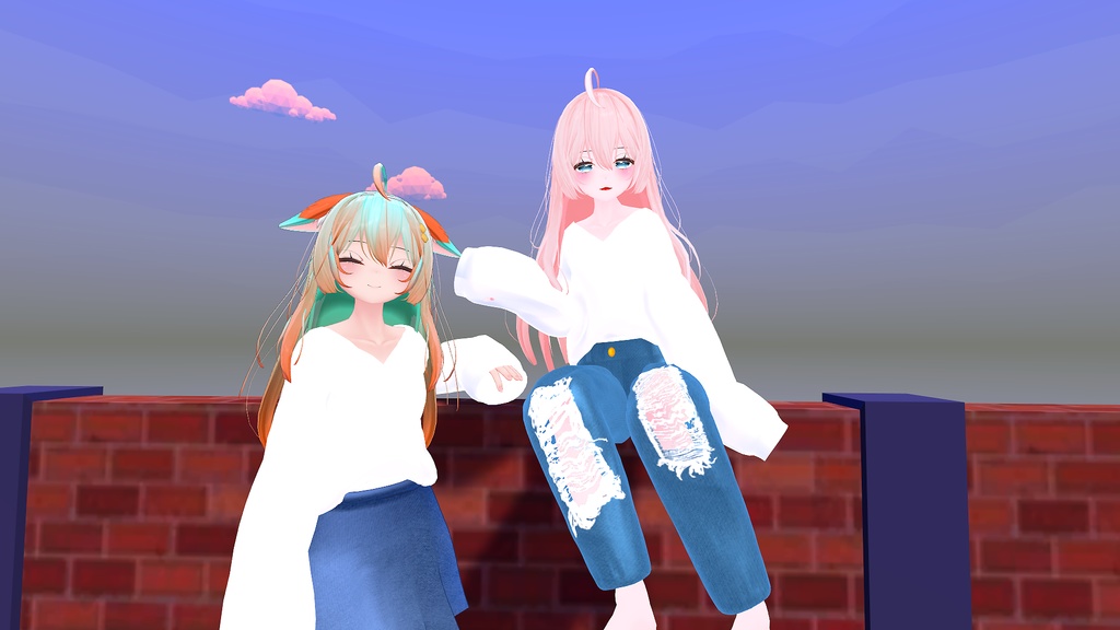 【VRC向け_ここあ対応】カジュアル春服