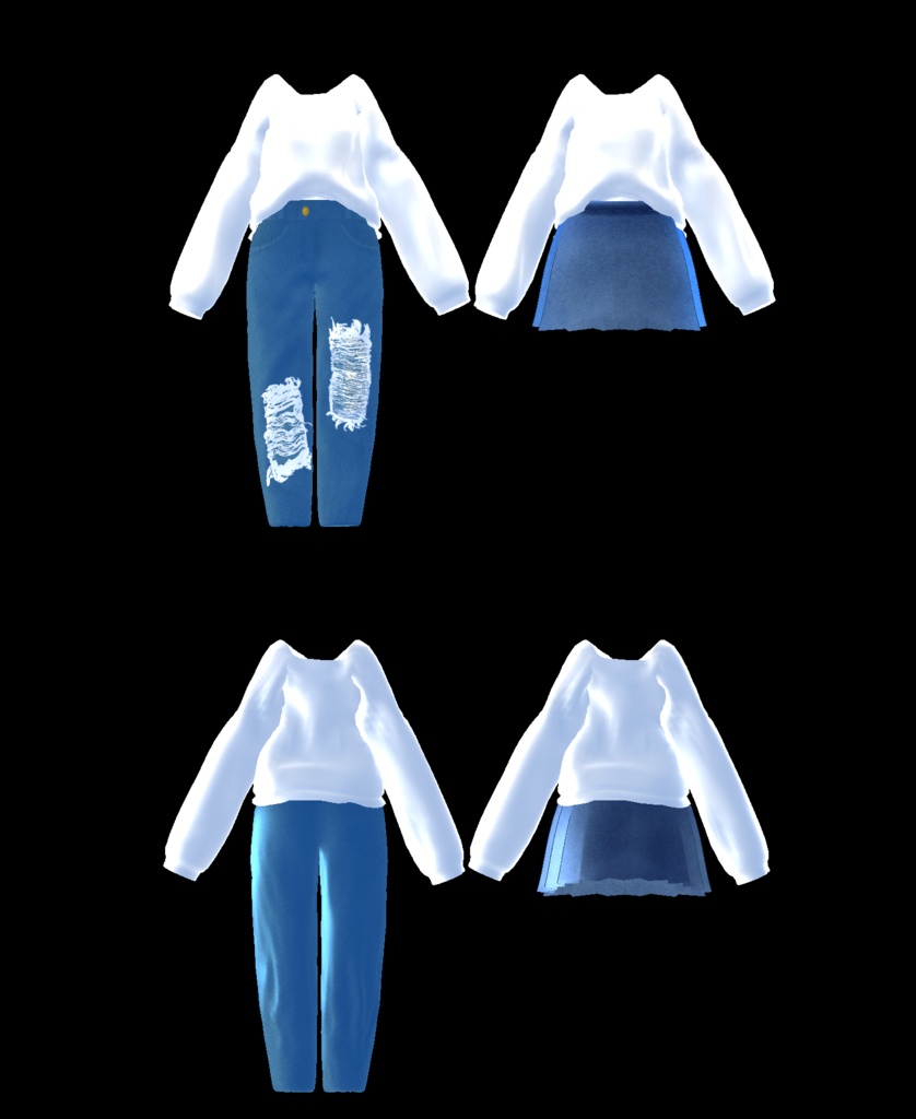 【VRC向け_ここあ対応】カジュアル春服