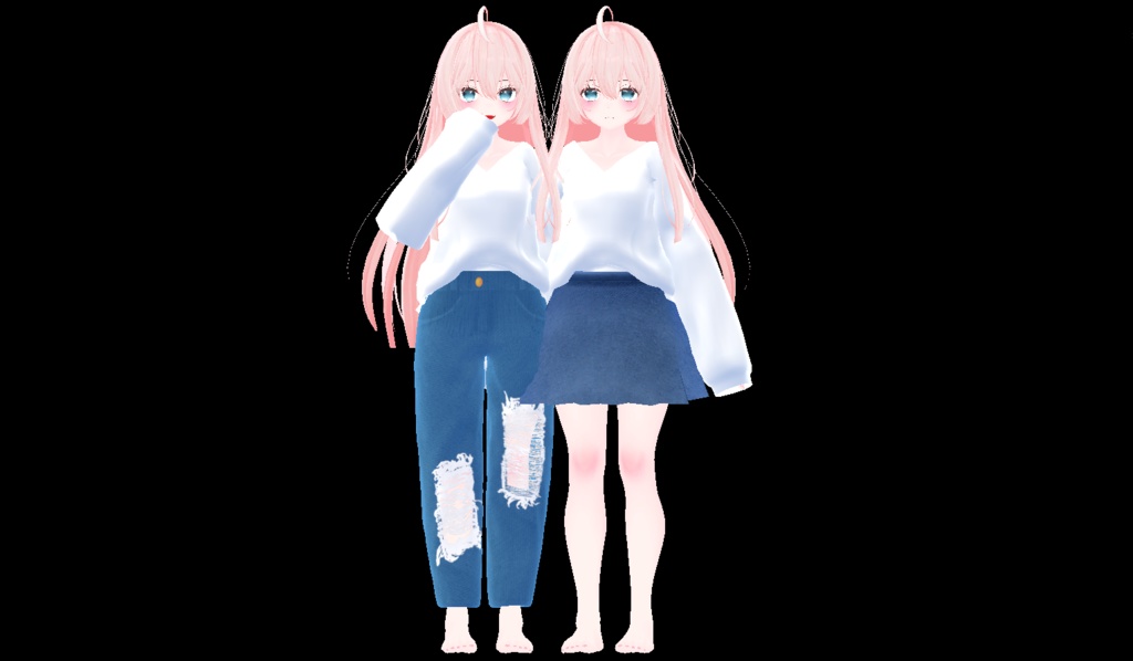 【VRC向け_ここあ対応】カジュアル春服