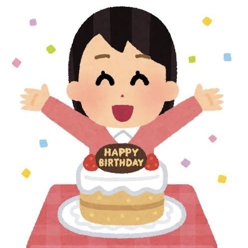 誕生日ケーキチェキ