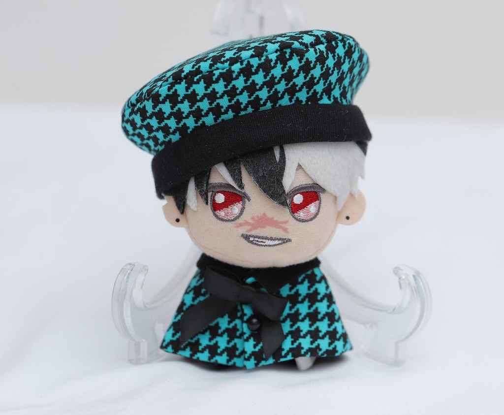 きらどるぬい服（緑千鳥柄ケープ&ベレー帽）