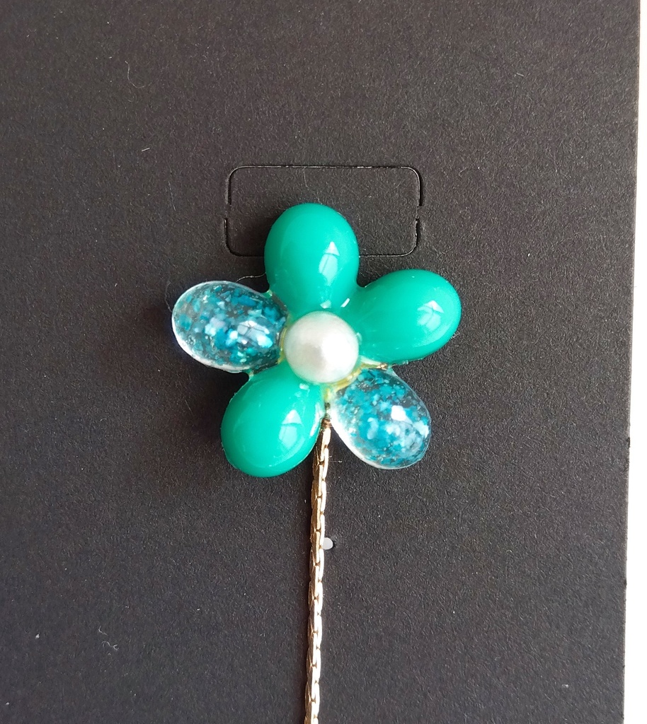 【匿名配送】2色花のピアス【2way】