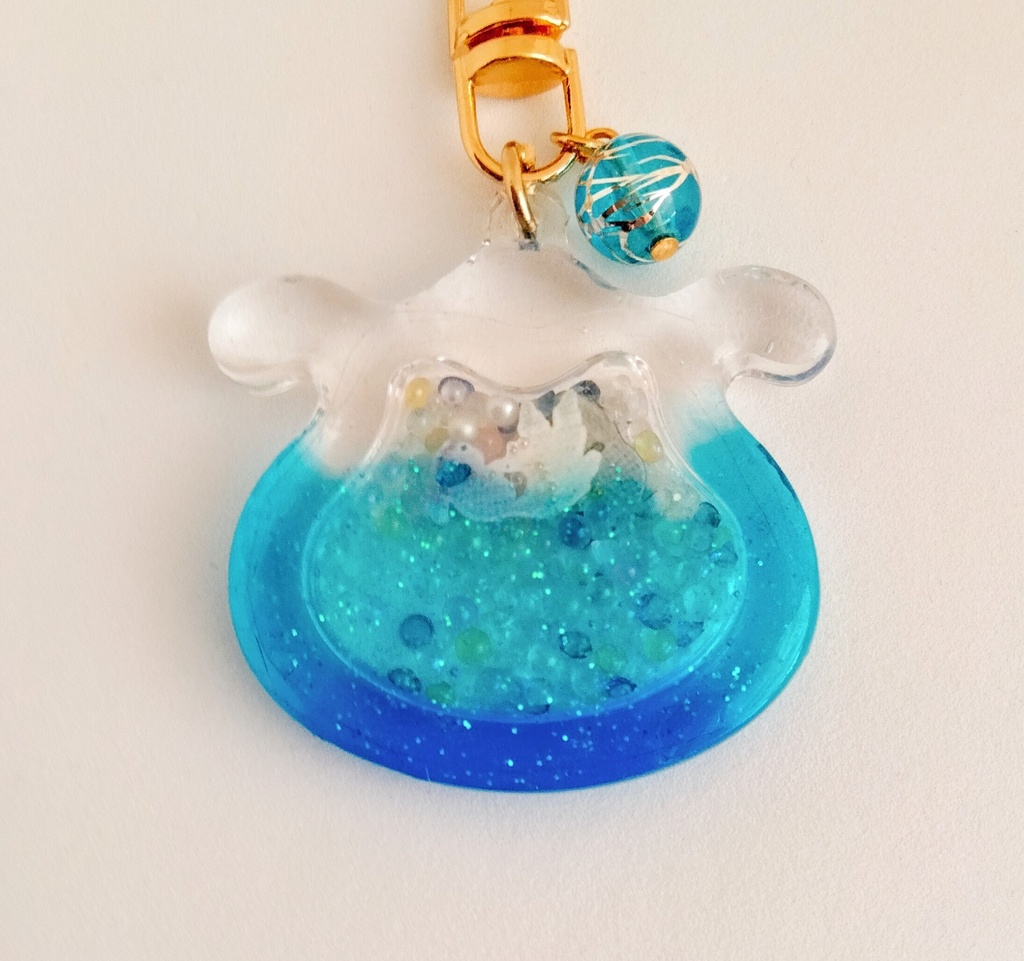 【匿名配送】金魚鉢のバッグチャーム