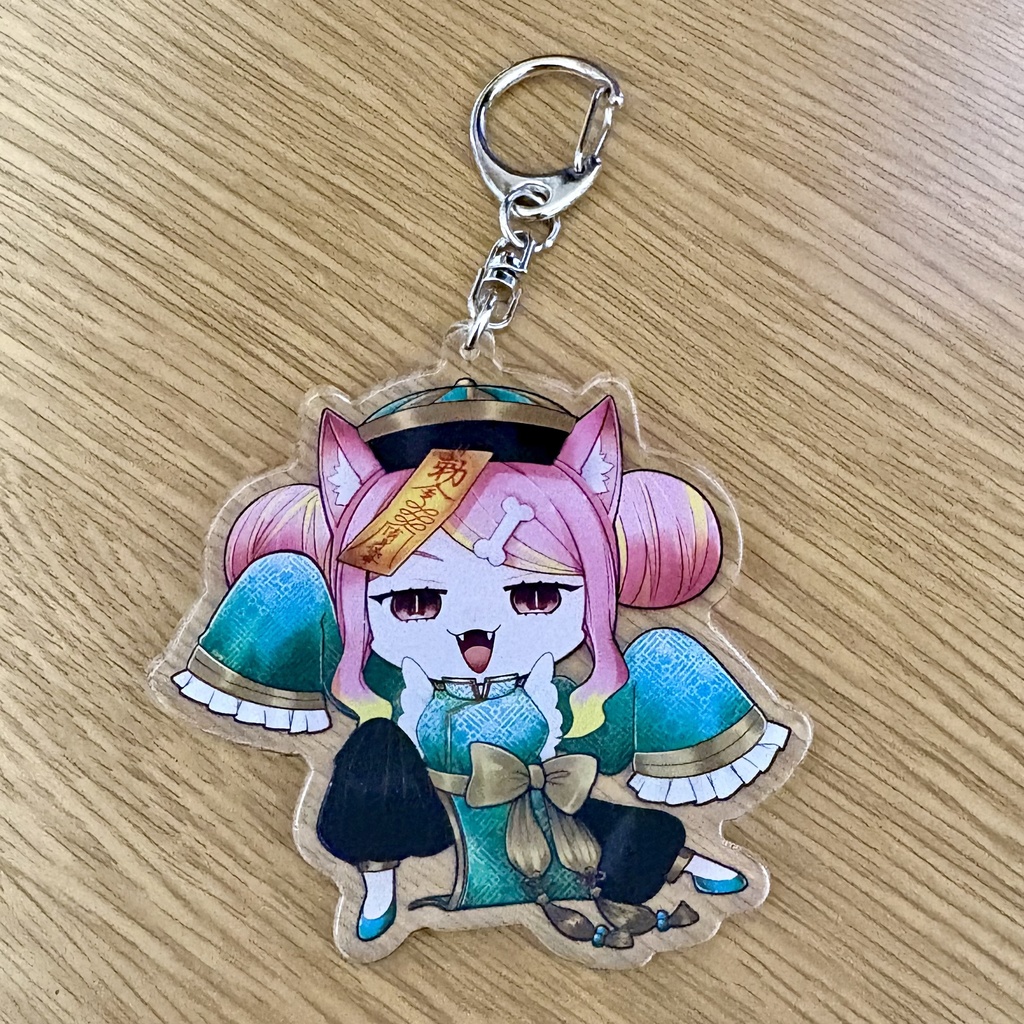 犬見ぽめこ ハロウィンキーホルダー(キョンシー)