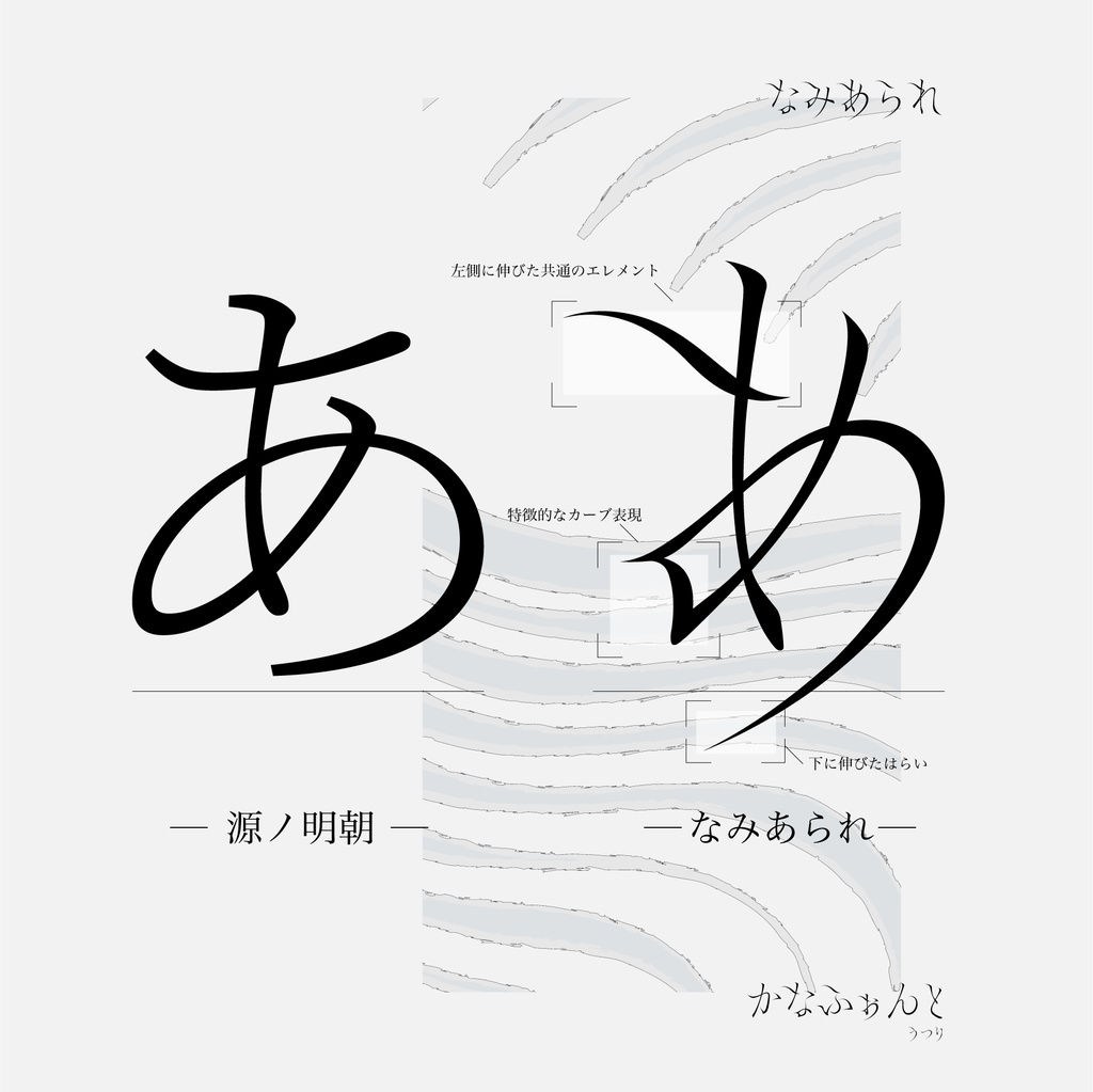 『なみあられ』 かなフォント