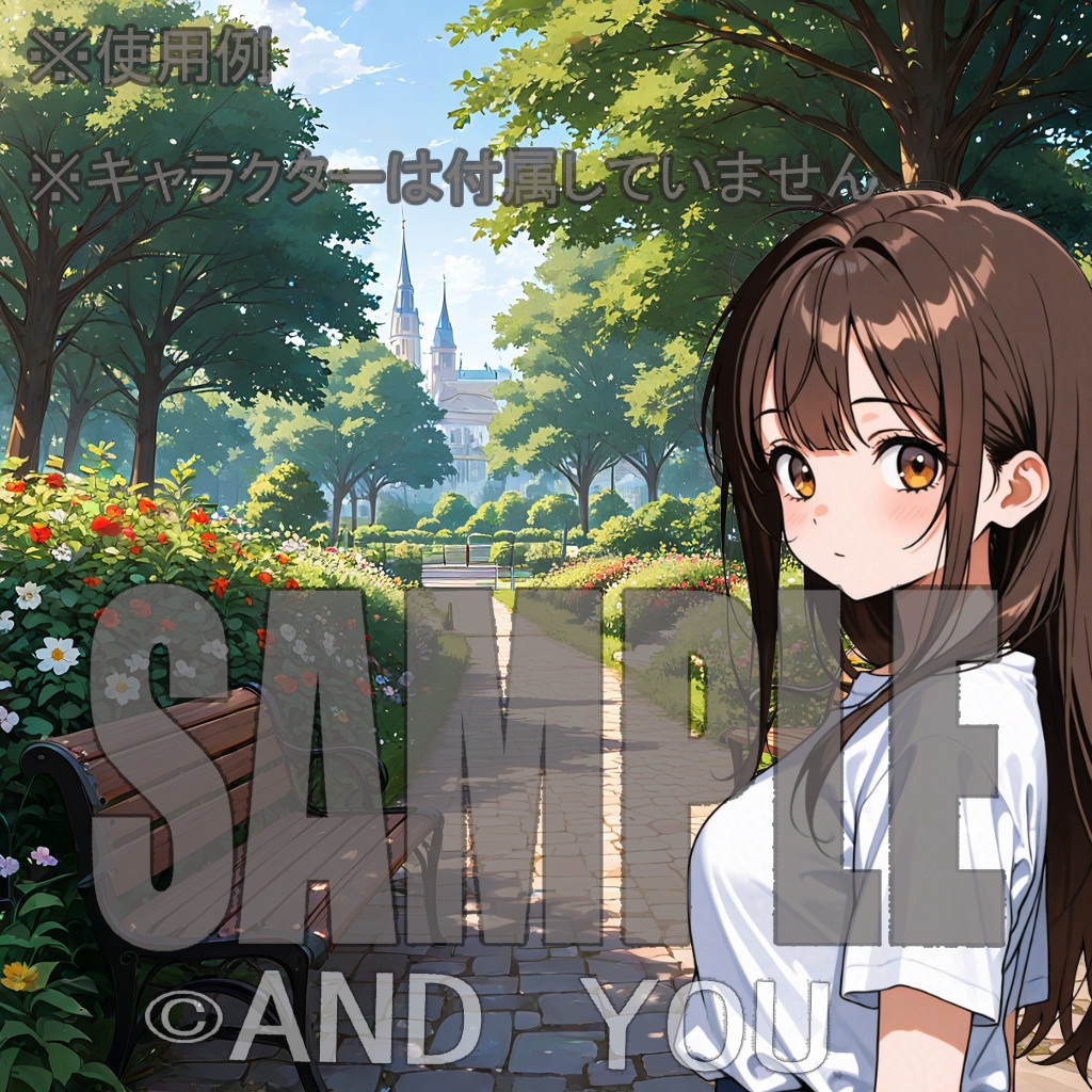 公園(昼)背景セット|日常風景 屋外シリーズ Vol.4