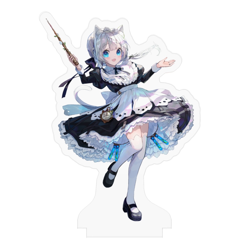 魔法使いの白猫メイド_アクリルフィギュア