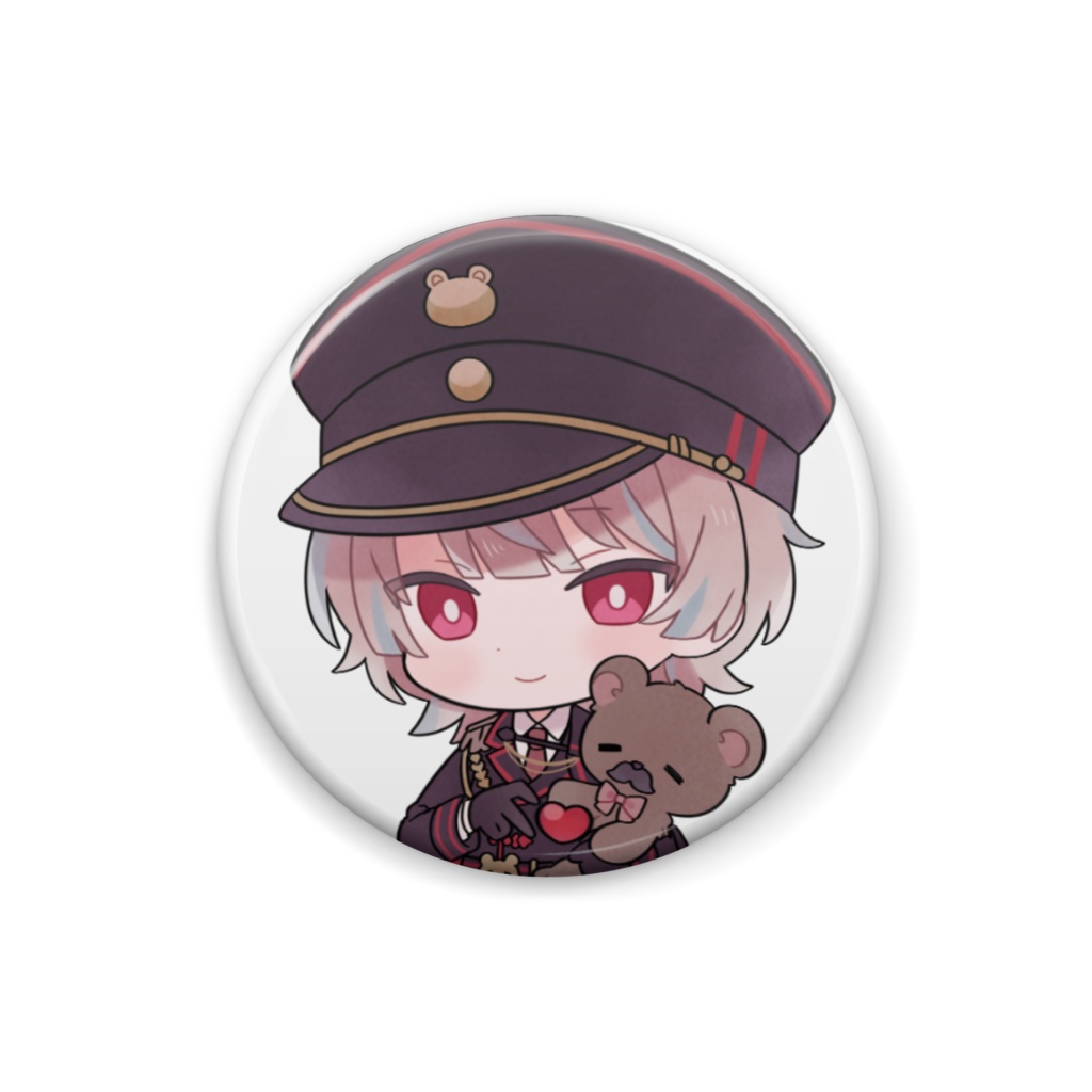 軍服おじくん＆すやくま 缶バッチ