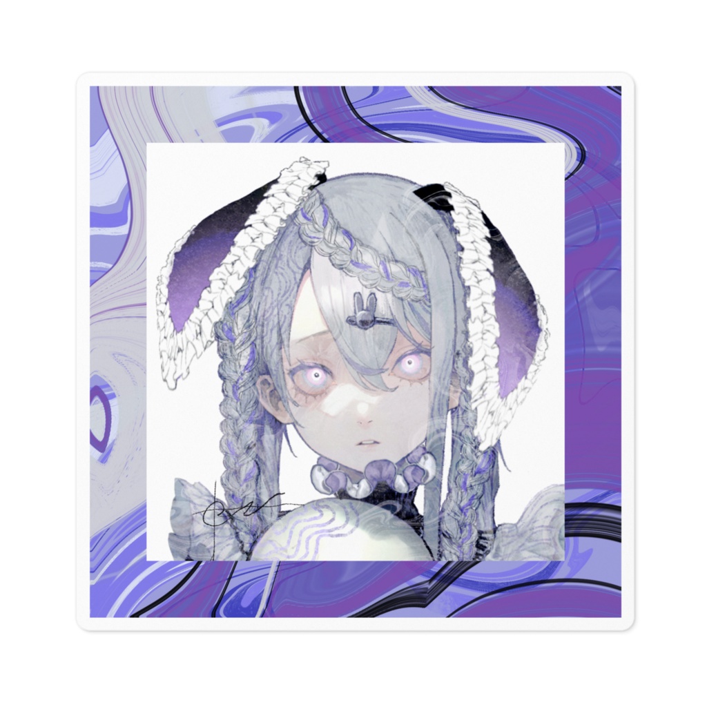 【VISIONS2024コラボ】黒兎_フレームステッカー
