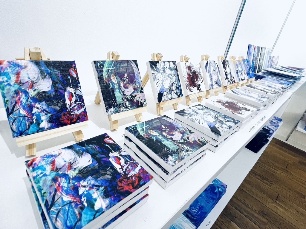 ミニチュアキャンバス/イーゼル付き