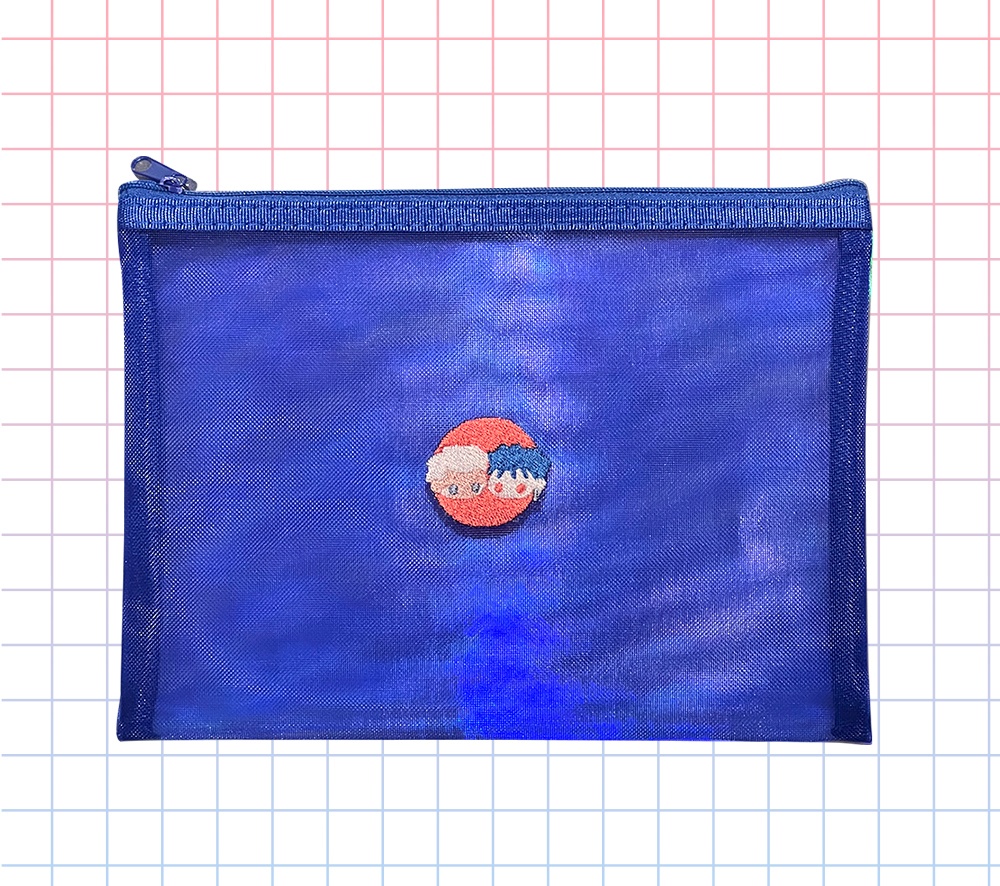 弓槍刺繍メッシュポーチ
