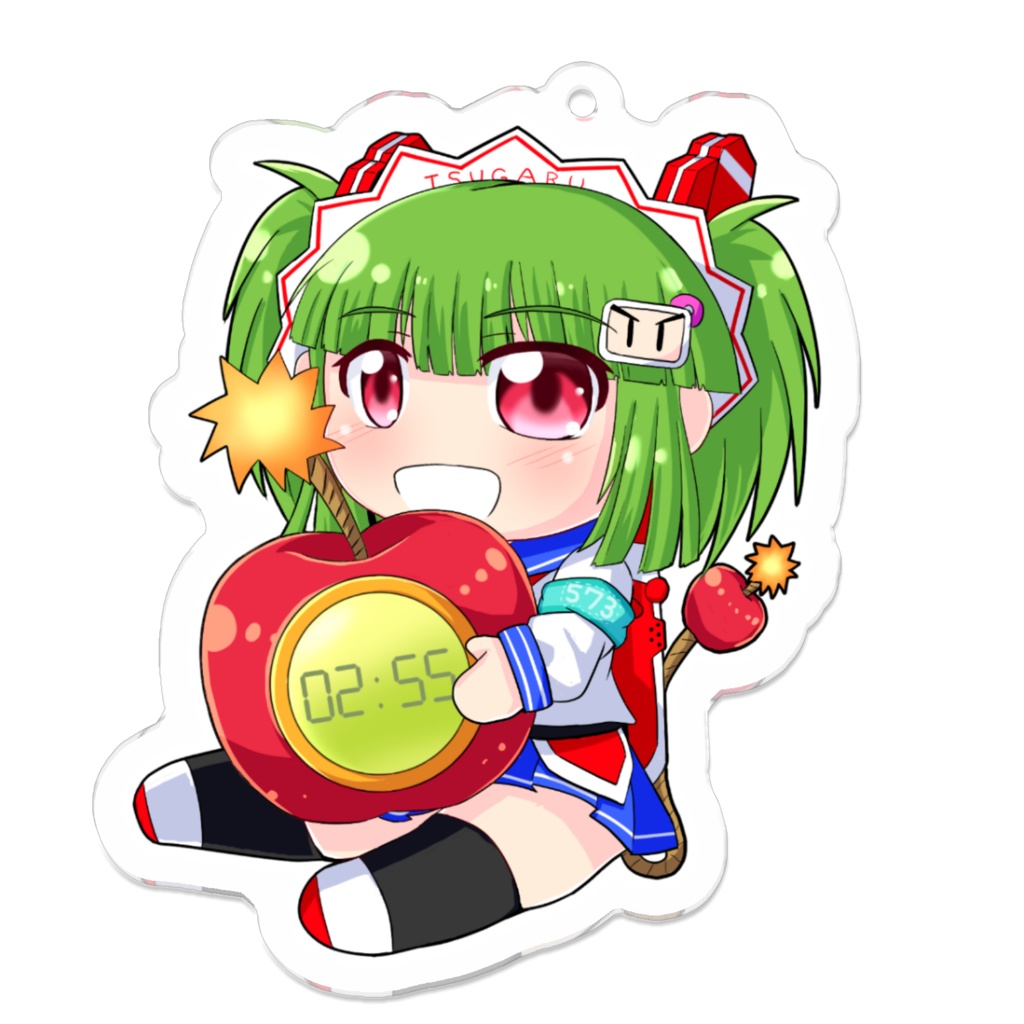 ボンバーガール　SDツガル　アクリルキーホルダー（健全Ver）