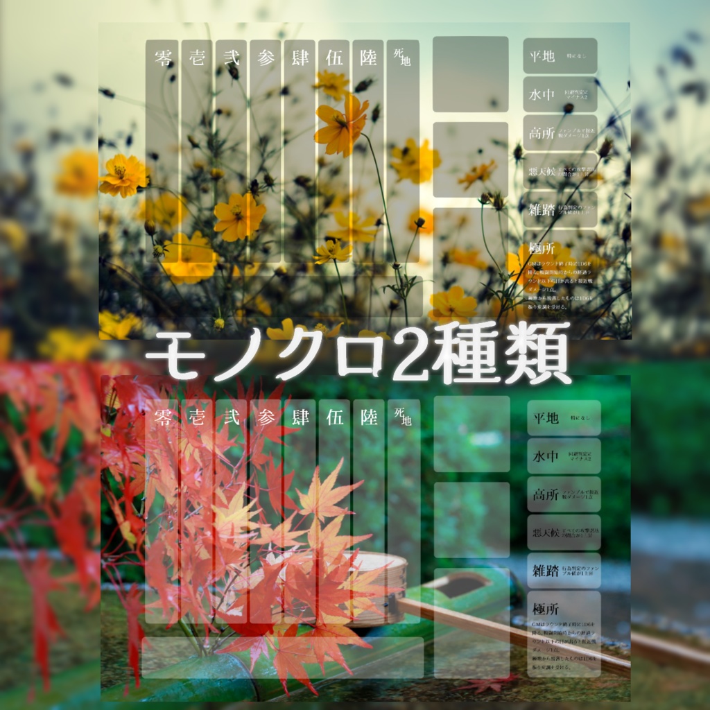 透過二人用シノビガミマップシート