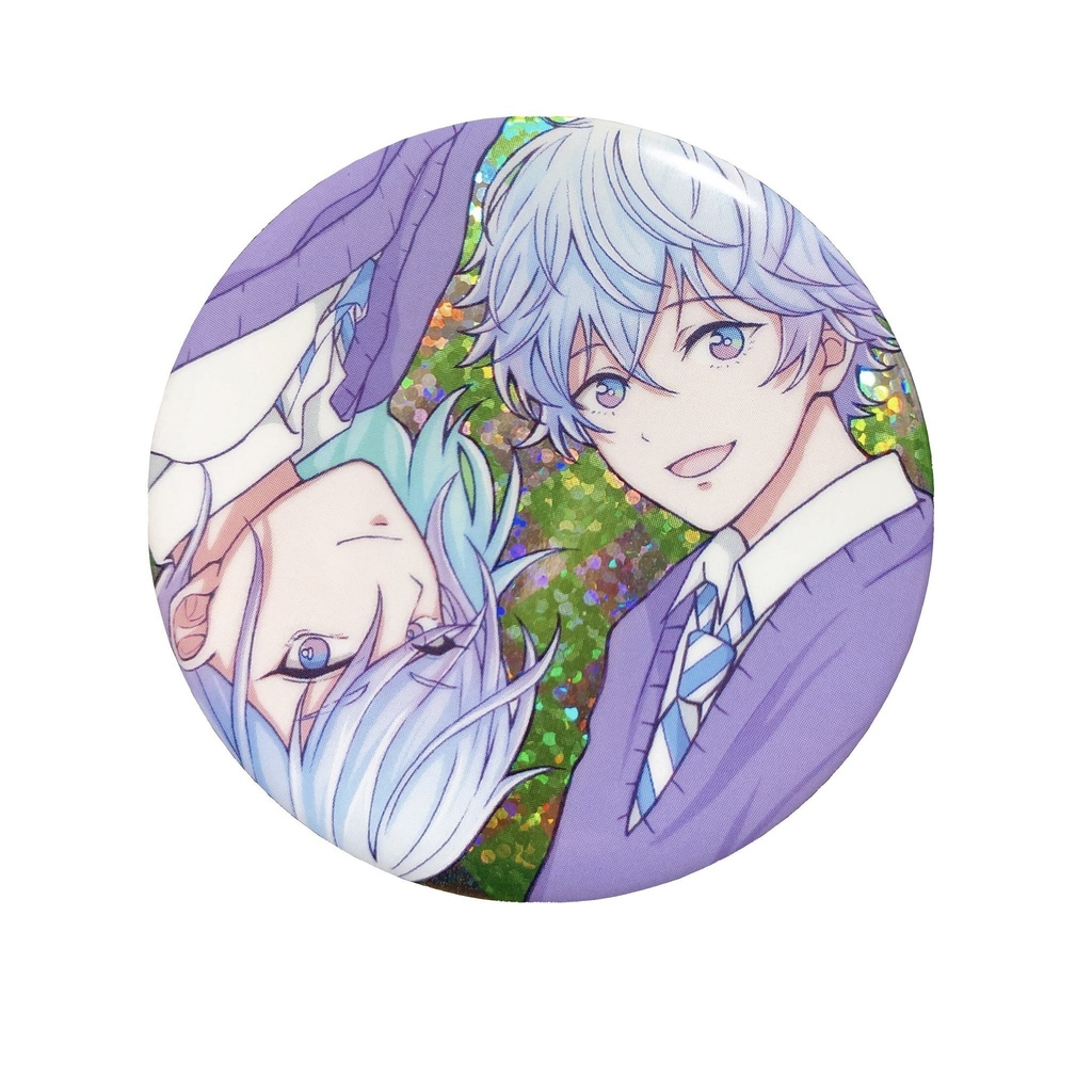 有機栽培の缶バッチ　2人ver