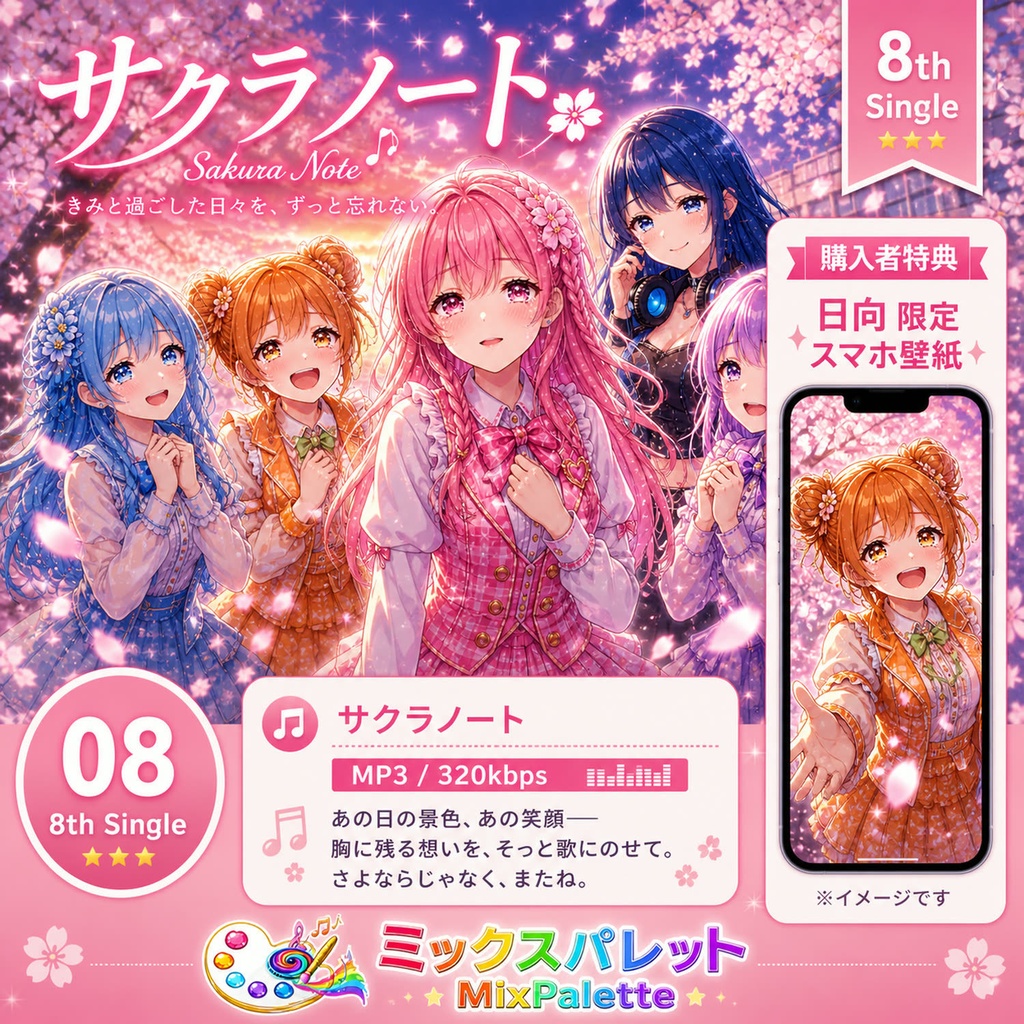サクラノート / MixPalette（MP3＋日向限定スマホ壁紙）