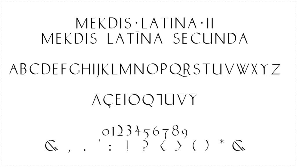 【フリーフォント】MEKDIS LATINA II