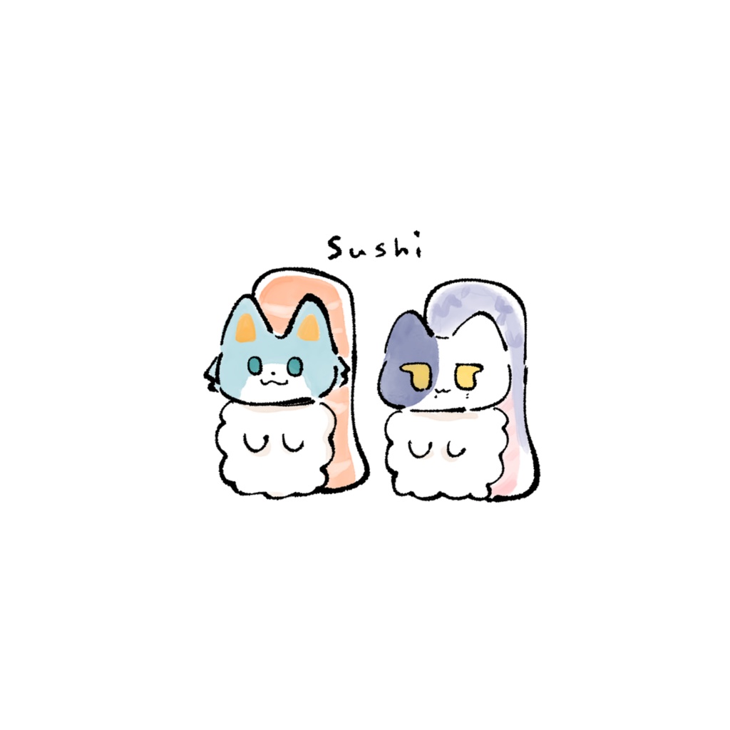 たうん缶バッジ:寿司