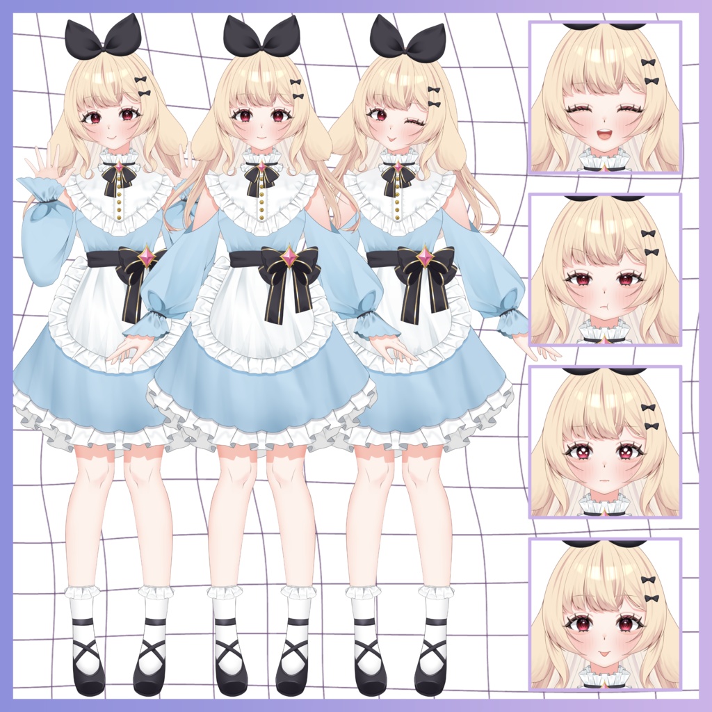 【汎用モデル】ロップイヤーの女の子【差分10種+モーション2種】