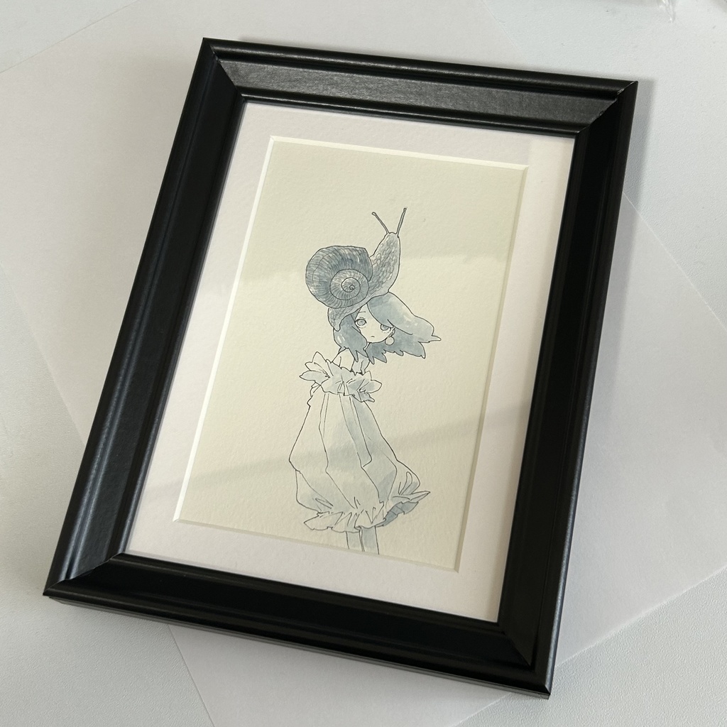 額装作品「カタツムリ」