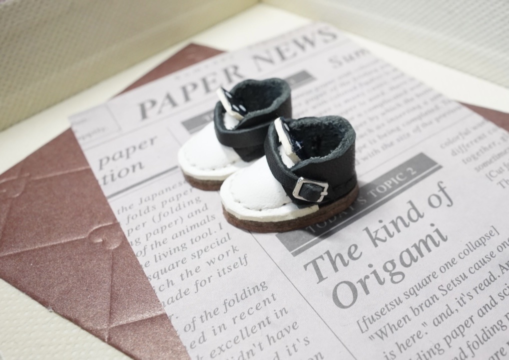 10cmぬい用👞バイカラーバックルぬい靴