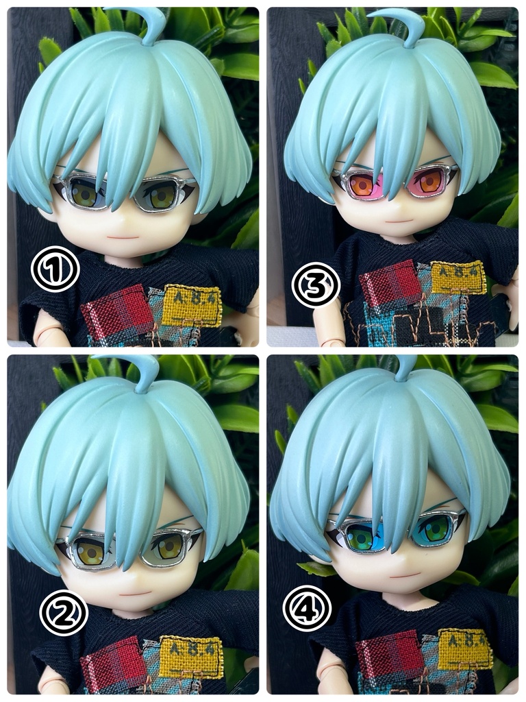 カラーレンズ スクエア(シルバー)S