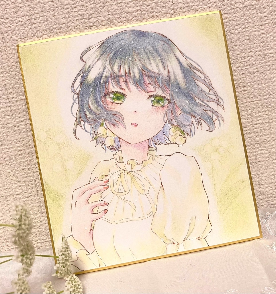 色鉛筆作品 『鈴蘭』小色紙