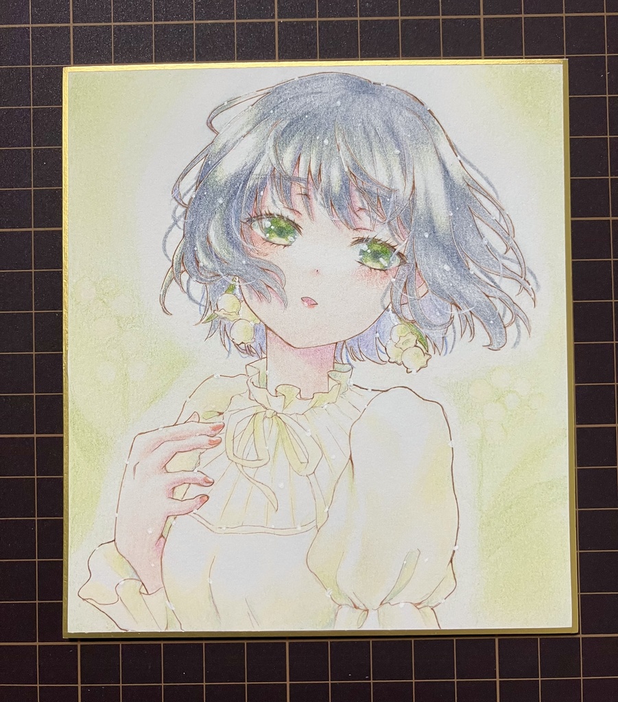 色鉛筆作品 『鈴蘭』小色紙