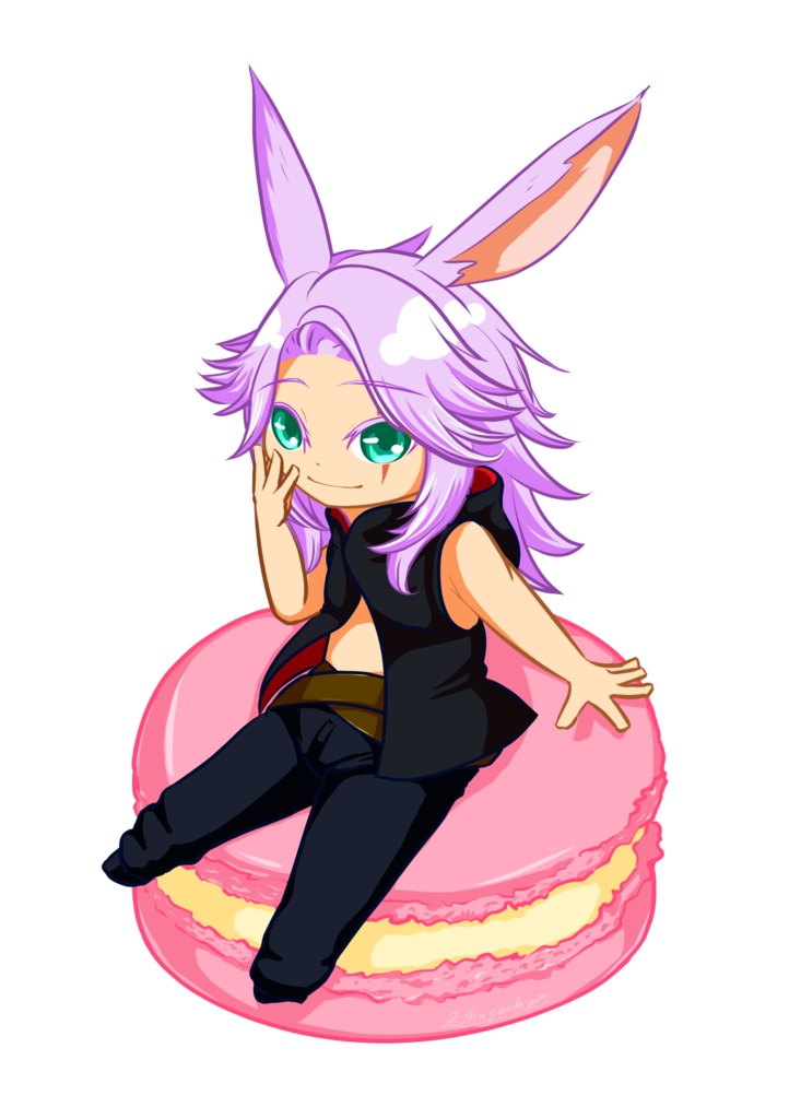 ちびきゃらティーセット ~ナイト君×マカロン~