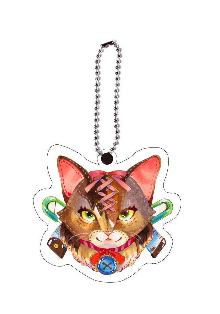 ぬいぐるみねこ アクリルキーホルダー