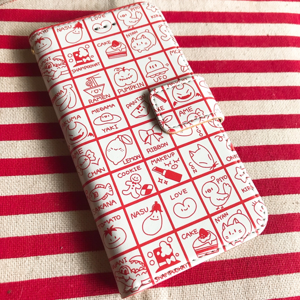 レトロ紙袋風スマホケース