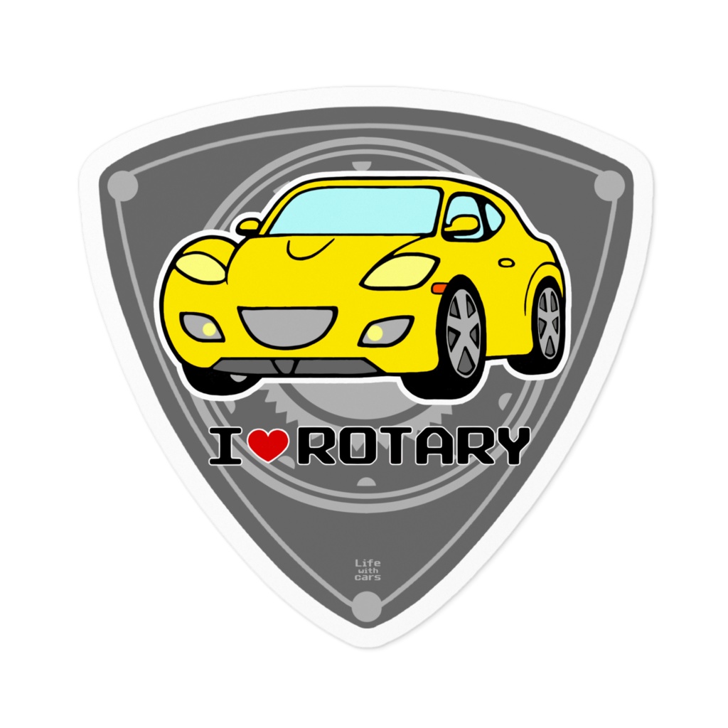 I♥ROTARYステッカー(RX8)黄色