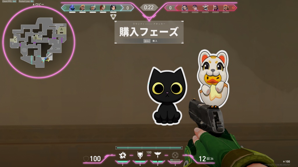 【VALORANT用】 配信オーバーレイ 無料 素材