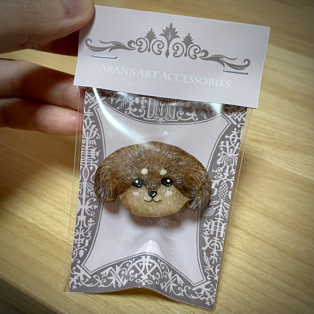 いぬさんブローチ