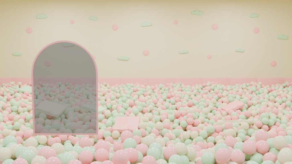 【無料】ボールプール背景イメージ (2色) Ball Pool Background Image