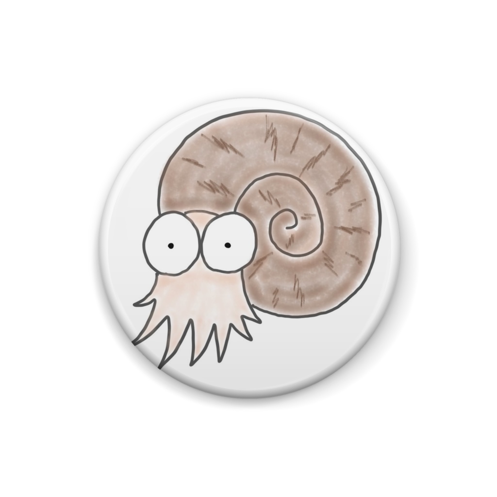 アンモナイト缶バッジ