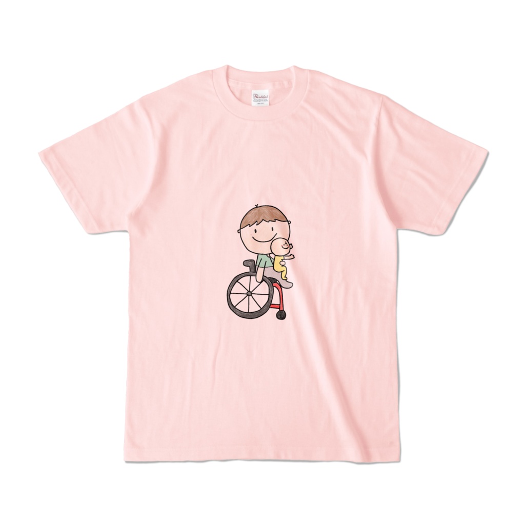 車いすぱぱTシャツ(P)