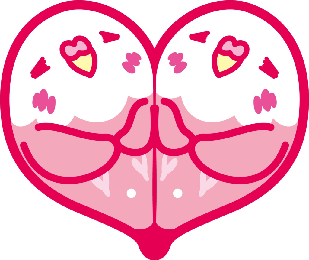 仲良しお昼寝インコ2♥