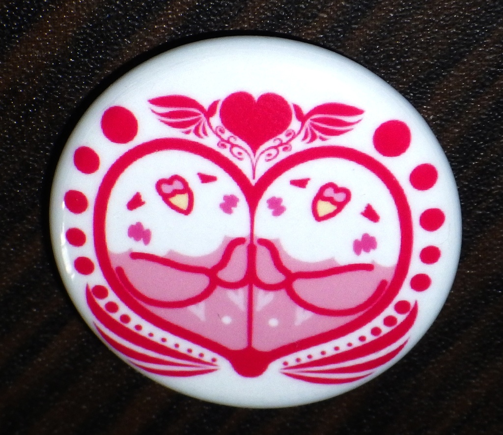 ハート型ペアインコ