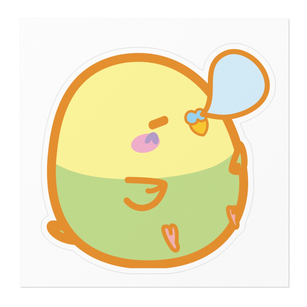 おひるねインコステッカー