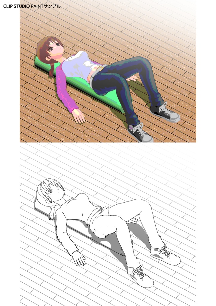 ストレッチ用ポール・ヨガポール【3D素材】(fbx/cs3o/m3d/blend)