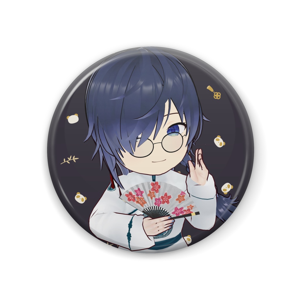 【中華】ちび七草 缶バッジ 57mm