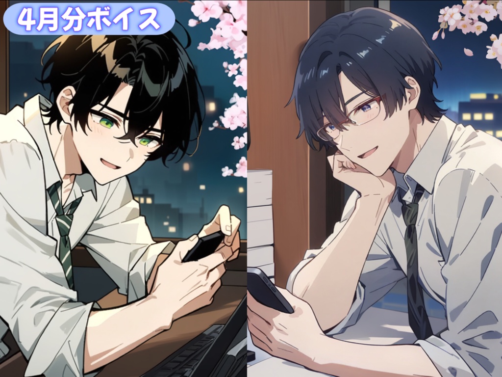 【七草秋人 & とも】４月フリートークボイス（イラスト & 2on1 通話券付き）