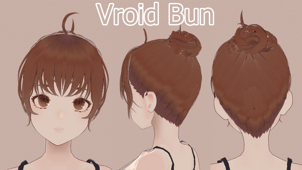 VRoid Hair Bun Preset + TEXTURE