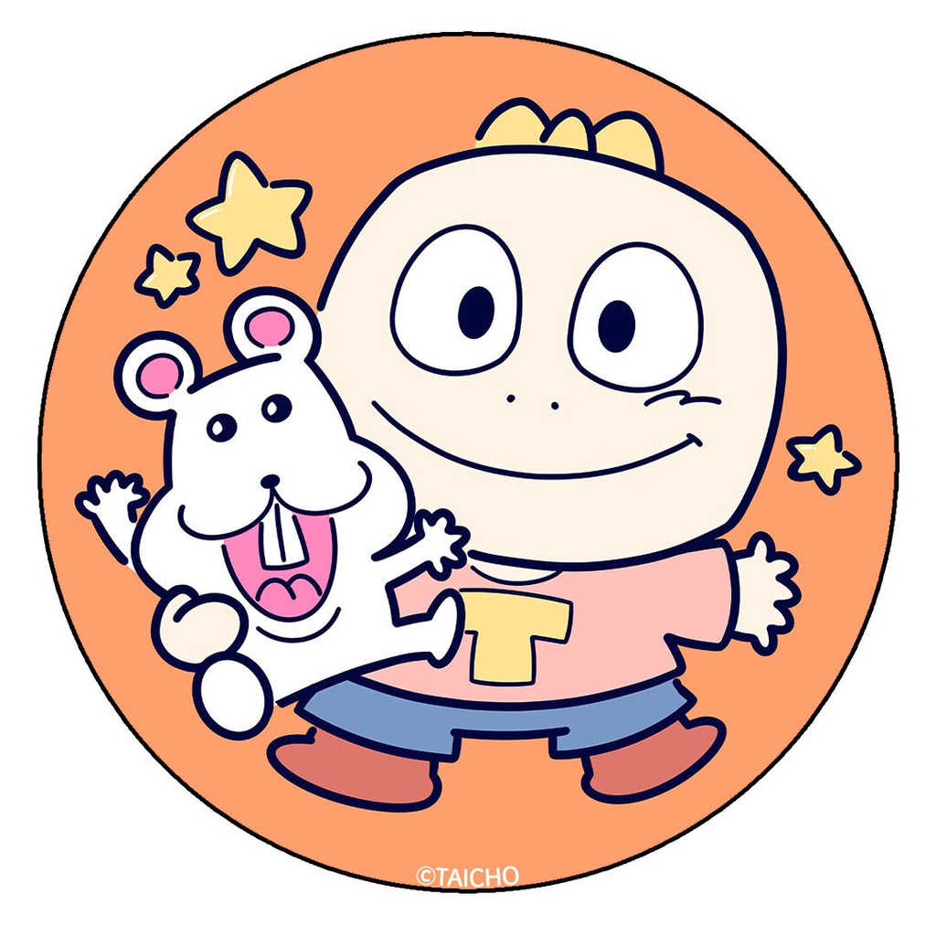 タイチョーアニバーサリー缶バッジ（タイチョー＆チャア）