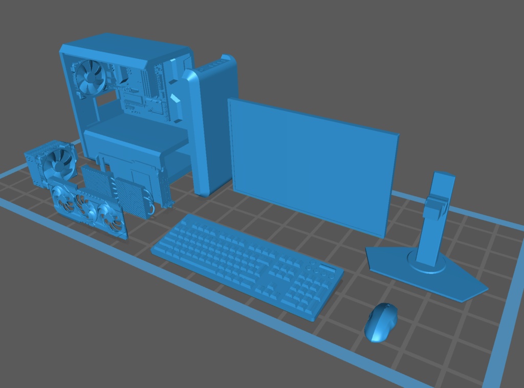 ゲーミングPC　ミニチュア【STLデータ】